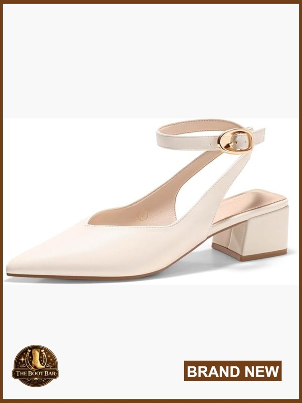 Closed Pointed Toe Chunky Low Heel Ankle Strap Pumps Wedding Work Dress Shoes